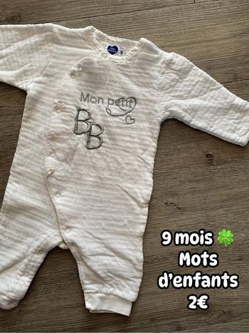 Pyjama 🍀 9 mois 🍀 Mots d’enfants