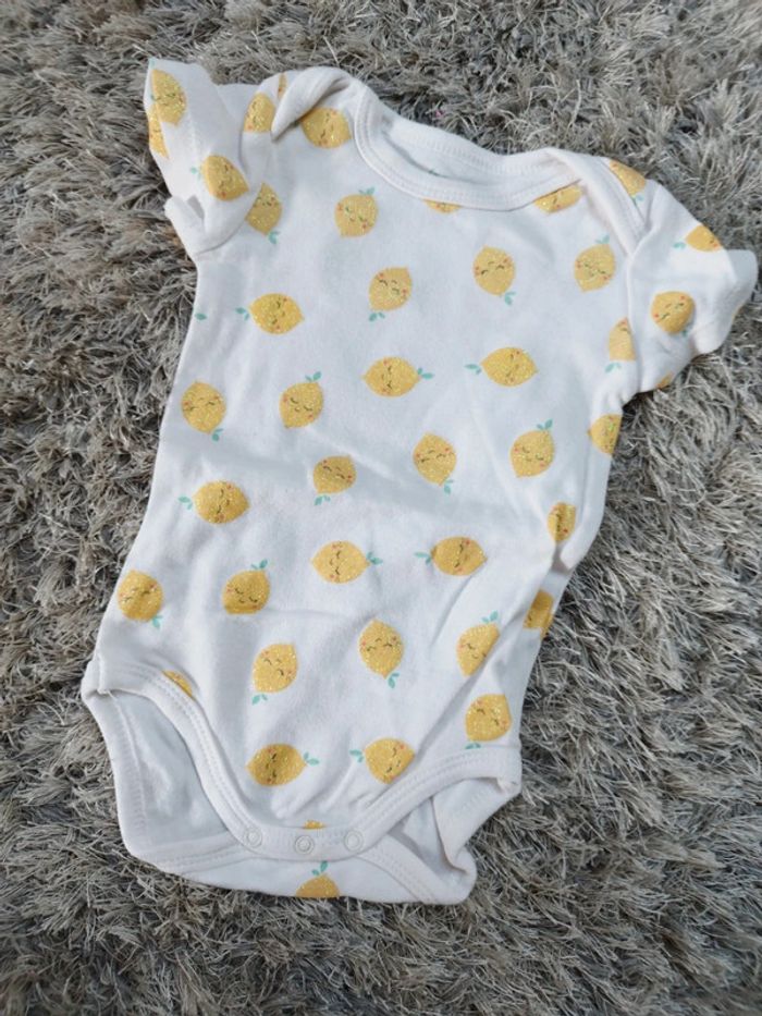Lot de 4 body bébé fille était manches courtes 6 mois - photo numéro 4