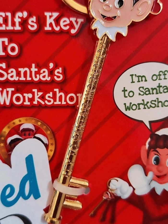 Porte clé Noël Lutin Farceur clé magique - photo numéro 3