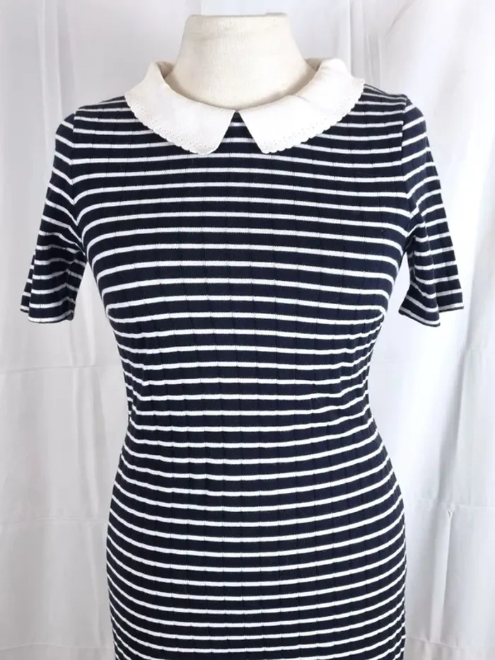 Robe droite courte manches courtes col claudie Claudie Pierlot modèle Tropezienne T1/36/S - photo numéro 4