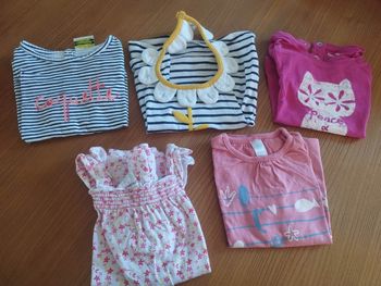 Lot de 5 t-shirts 9mois