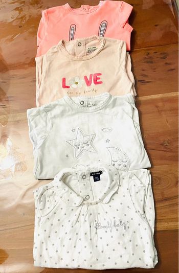 Lot de 4 pyjamas fins 12mois