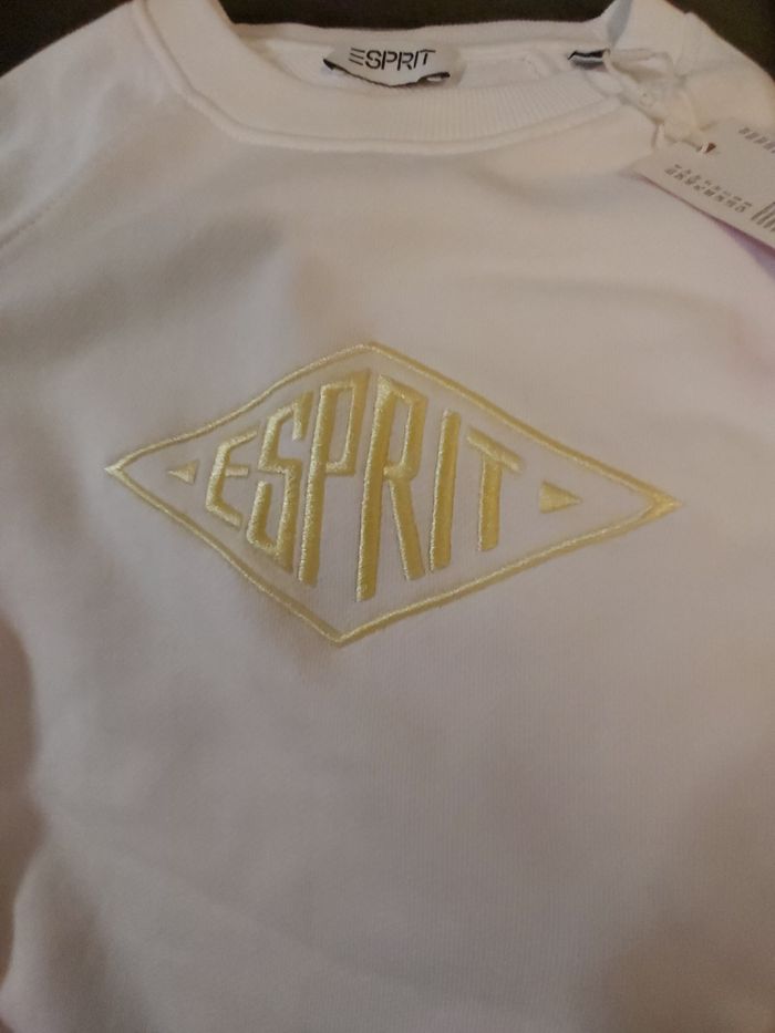 Sweat blanc et jaune Esprit Neuf Taille M