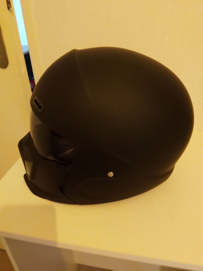 Casque moto neuf noir mat esprit pro pilot - photo numéro 3