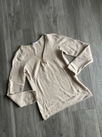 Pull col V beige Morgan taille XS