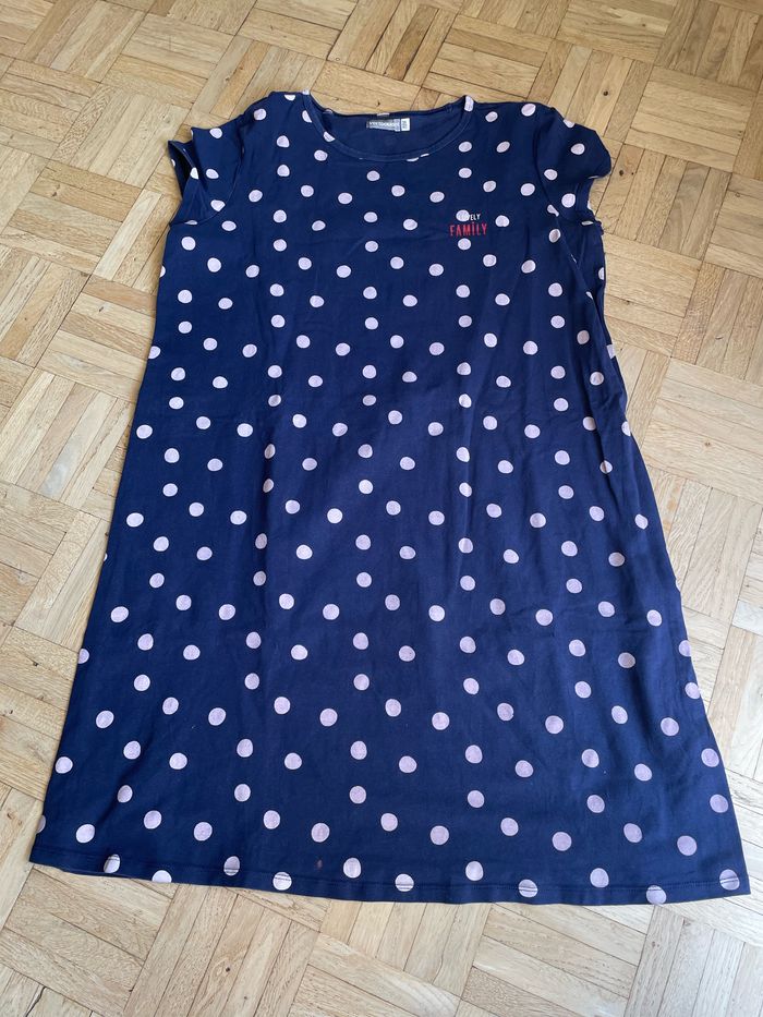 Ensemble maman-bébé pois – chemise de nuit T36 + body 3 mois - photo numéro 4