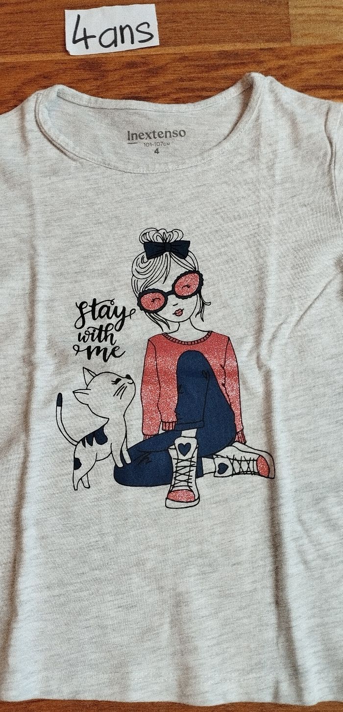 T-shirt fille 4 ans - photo numéro 3