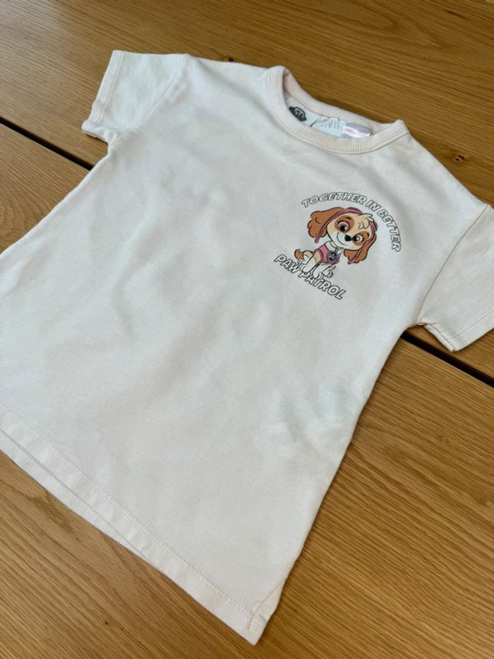 Teeshirt MC rose pale avec Stella de la Pat Patrouille/Paw Patrol - Taille 2/3 Ans - photo numéro 5