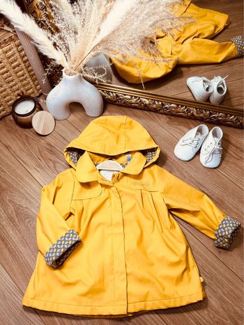 Taille 12 mois parka fille Obaibi jaune gris 🎀