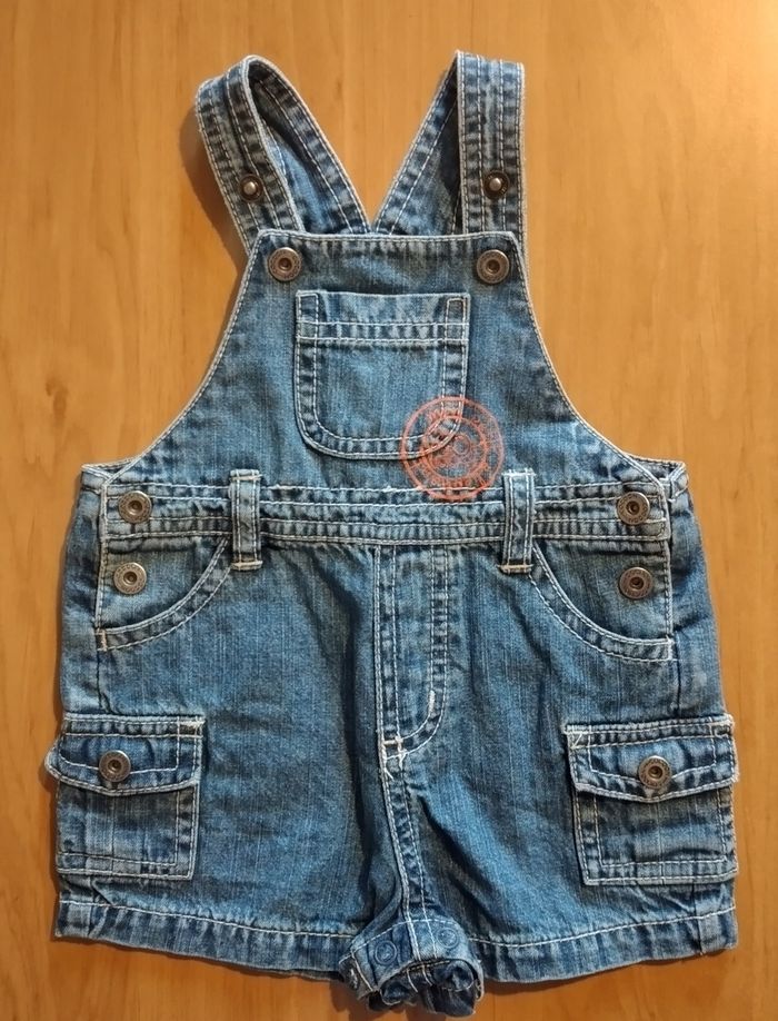 Salopette short en jeans 1 mois garçon Cocoon
