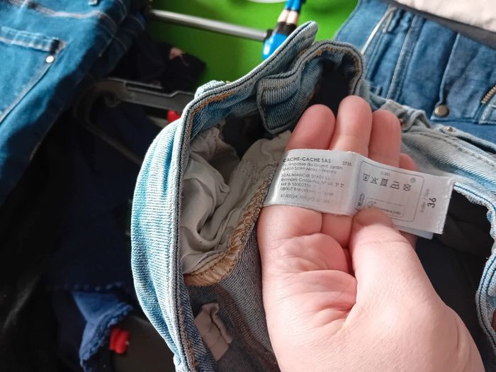 Jean bleu clair Taille Haute Cache cache - photo numéro 3