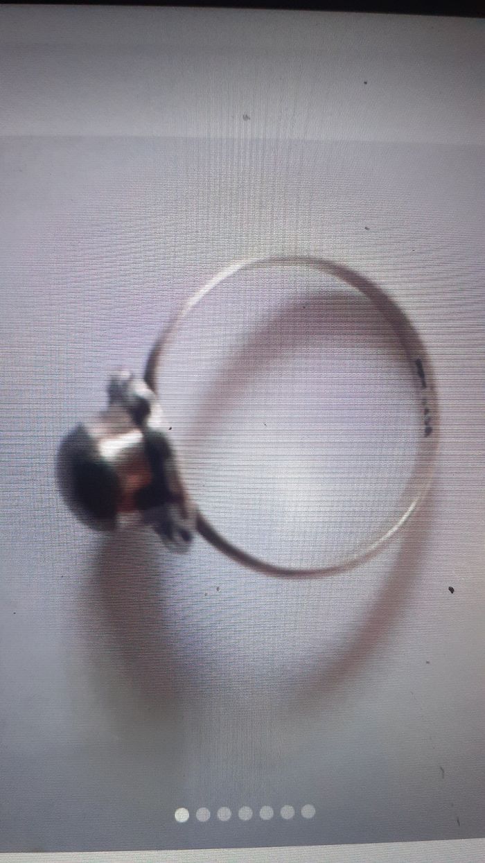 Bague  argent  925 ovale  pierre de lune hecate