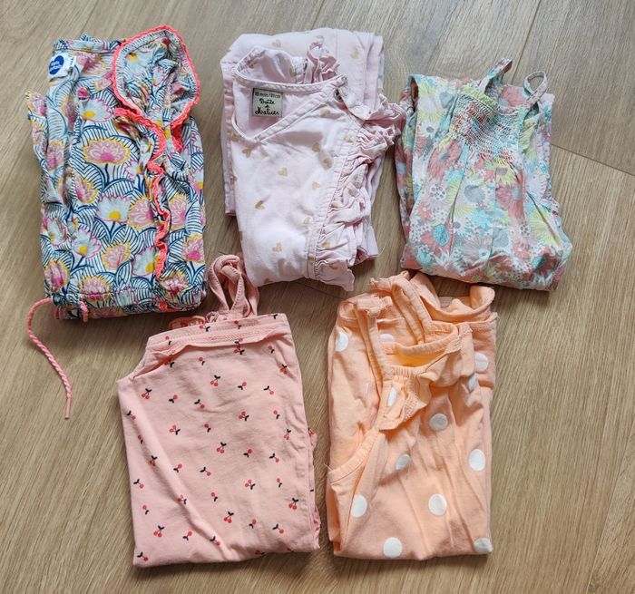 Lot combinaisons été fille 18 mois