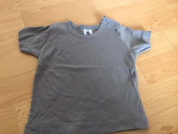 T-shirt manches courtes kaki 12 mois garçon Petit Bateau