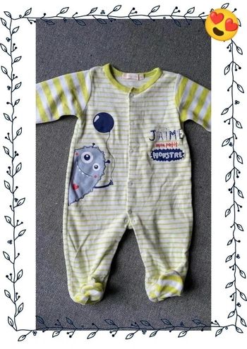Pyjama 3 mois garçon gémo ouverture intégrale