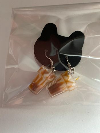 Boucles d’oreille cappuccino