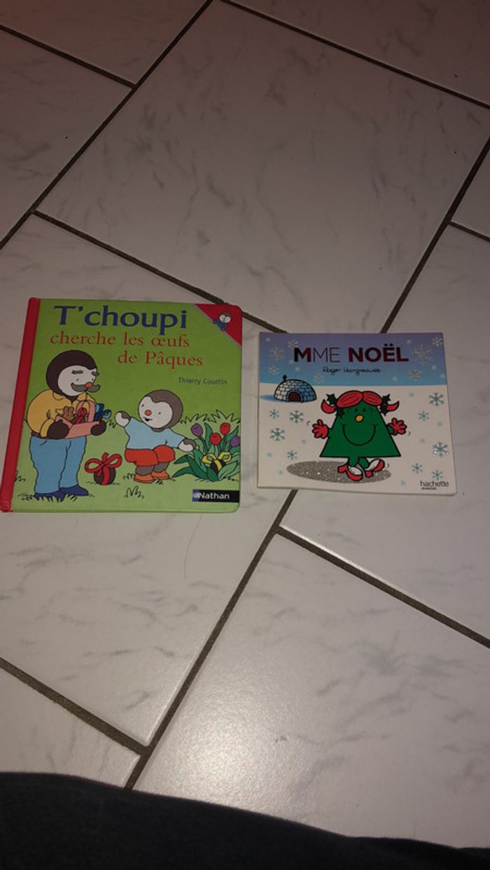 Livres T’Choupi et Mme Noël