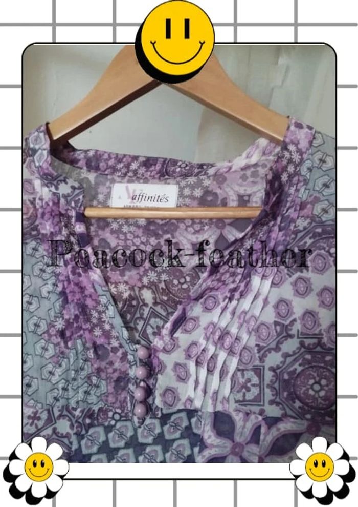 Blouse violette transparente T5 3/4 - photo numéro 2