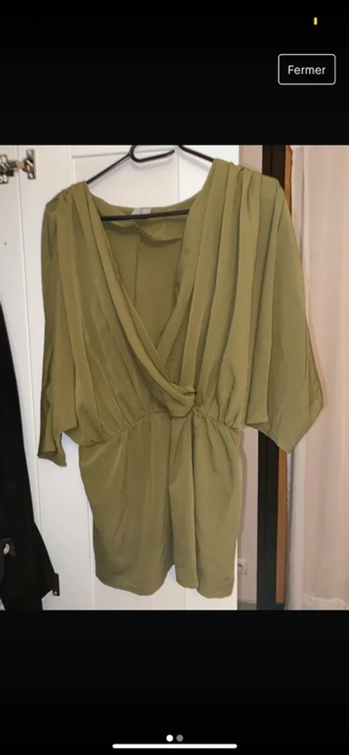 Blouse cache-cœur Kaki - Asos