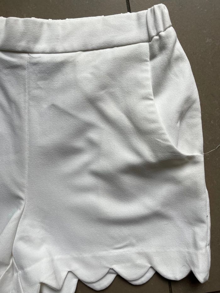 Short blanc bas fantaisie kiabi S - photo numéro 2