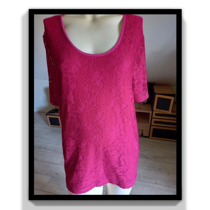 Tee shirt rose foncé taille 50