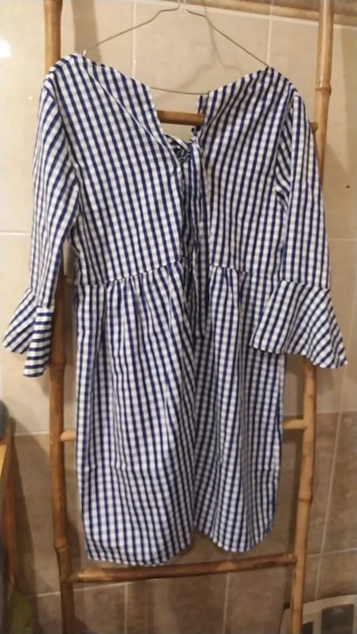 Robe Valentina 40 Vichy bleu et blanc - photo numéro 3