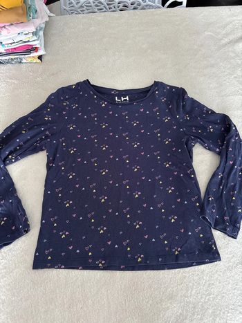 T-shirt manches longues cœur 8 ans