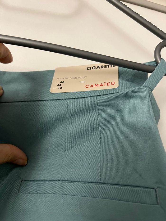 Pantalon cigarette bleu clair Camaïeu - photo numéro 6