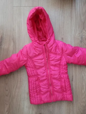 Parka à capuche Vynil Fraise 4 ans