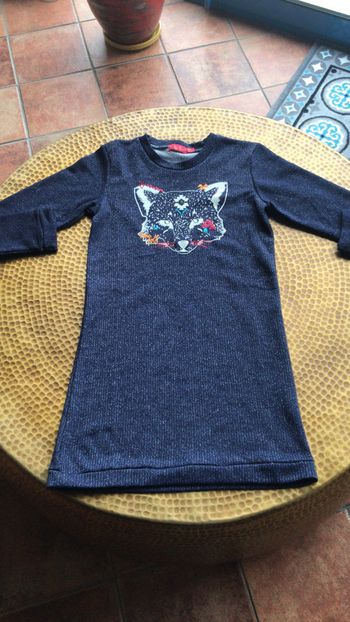 Le petit Marcel robe bleu argenté taille 12 ans vestido