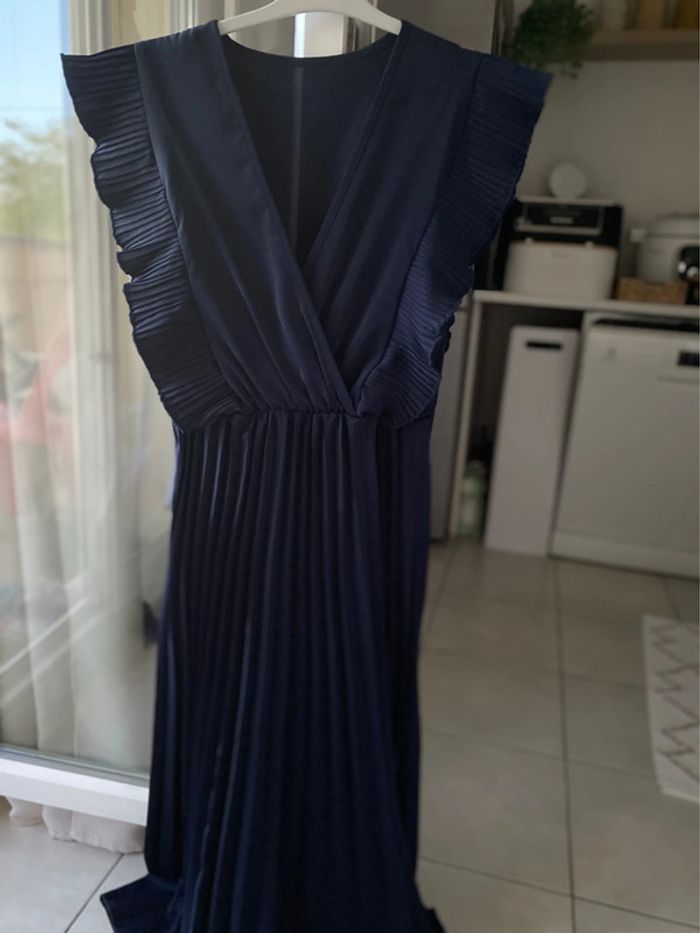 Robe bleu marine plissée 38 - photo numéro 3