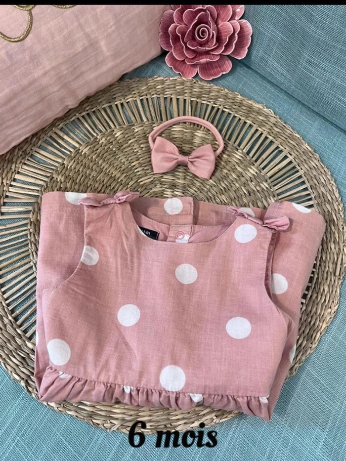 Robe et bandeau noeud taille 6 mois - photo numéro 7