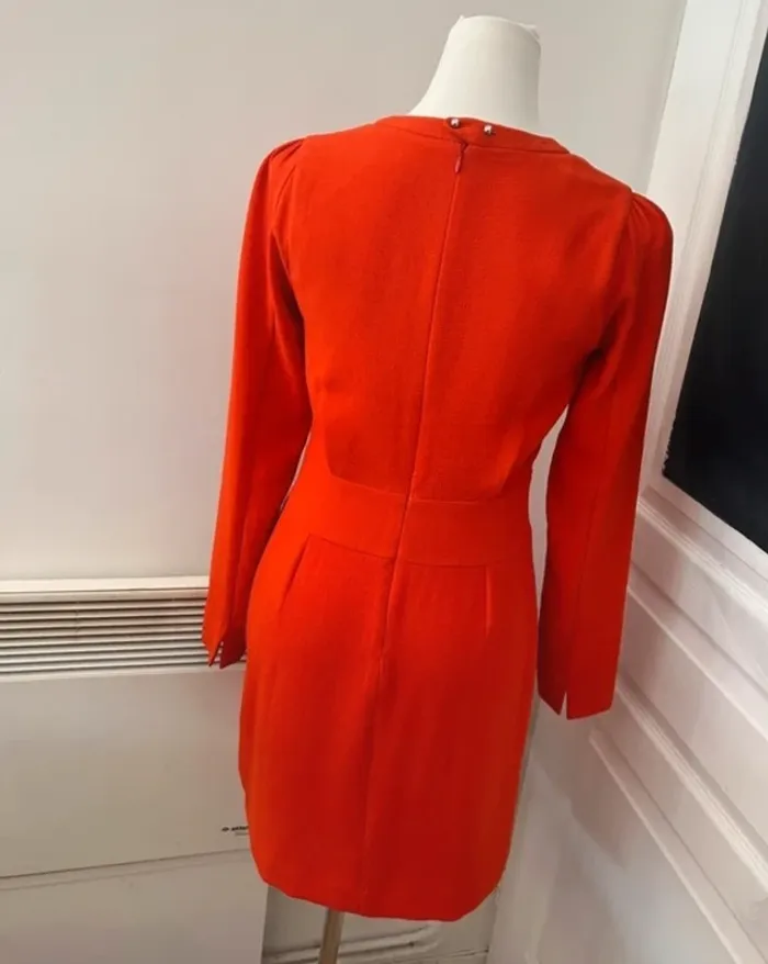 Ikks robe orange, femme, taille 36 - photo numéro 6