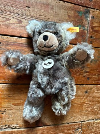 Ours chiné traditionnel Steiff 28cm debout peluche doudou ancien traditionnel vintage étiquette