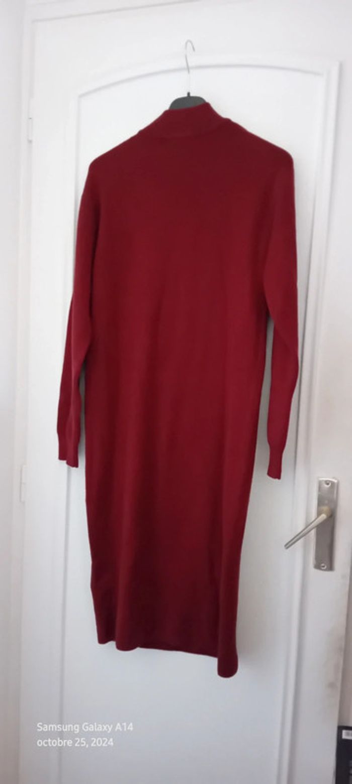 Robe pull longue col montant bordeaux  femme 34/36 - photo numéro 6