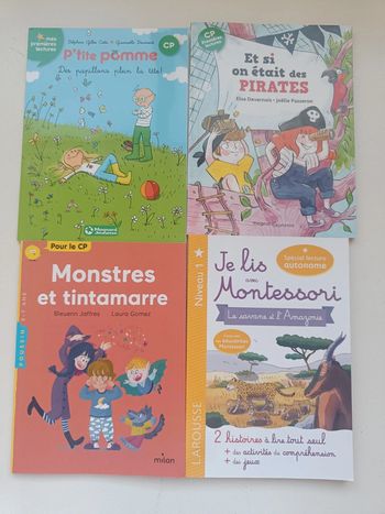Lot de 4 livres de lecture niveau cp