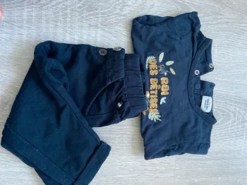 Ensemble bebe garcon 6 mois tao pantalon souple et t shirt manche longue