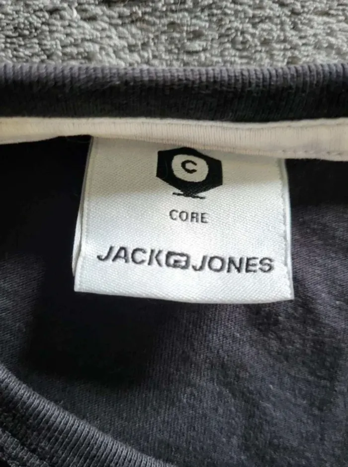 T-shirt Jack & Jones noir/blanc Homme M/L - photo numéro 3
