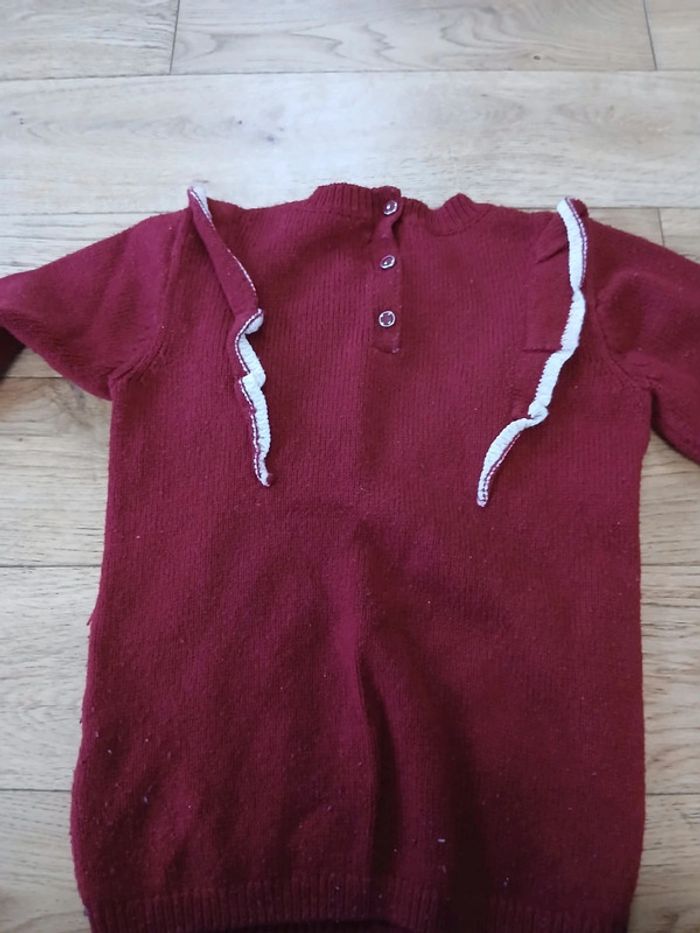 Pull bordeaux fille 6 ans sergent major - photo numéro 4