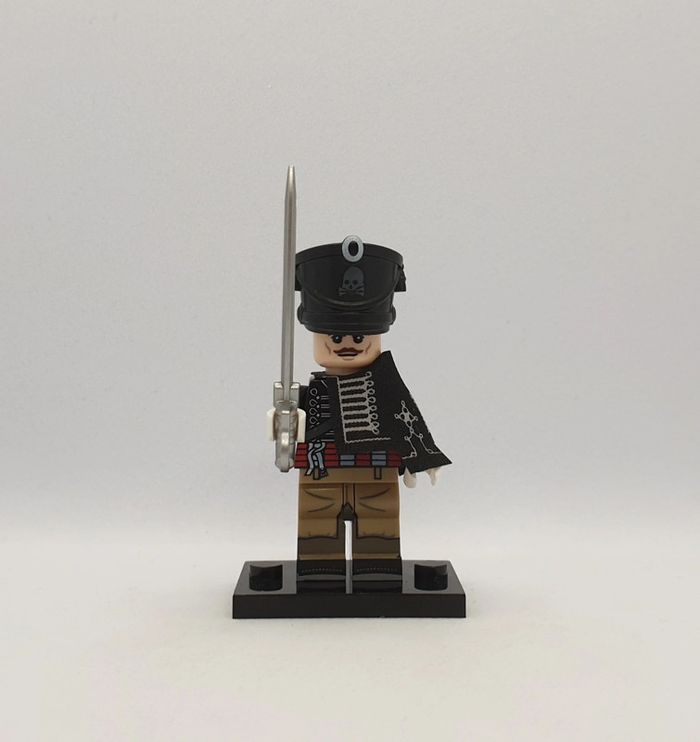 💂 Figurine Guerres Napoléoniennes - Hussard de la Mort Prussien - (Style Lego) 💂