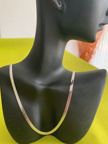 Collier serpent mixte en acier inoxydable argenté