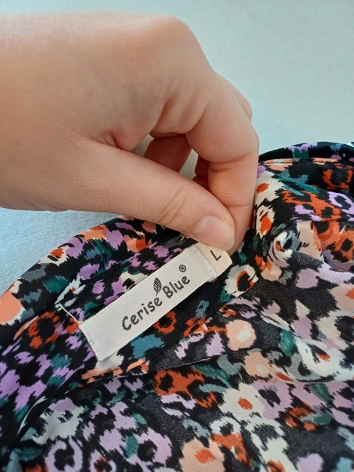 Chemise colorée à motifs Cerise Blue taille L 40 - photo numéro 8