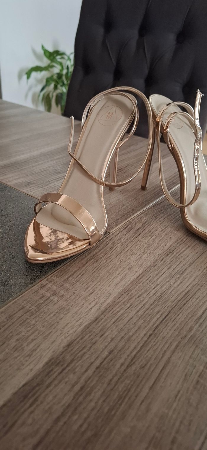 Nu pieds à talons dorés rosées Missguided - photo numéro 3