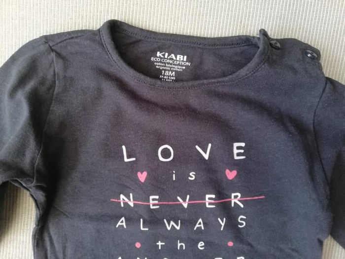 T-shirt longues manches fille 18mois Kiabi - photo numéro 2