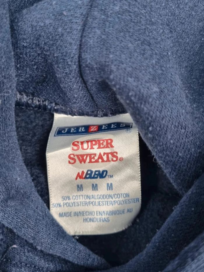 Pull capuche universitaire bleu, M Hommes - photo numéro 5