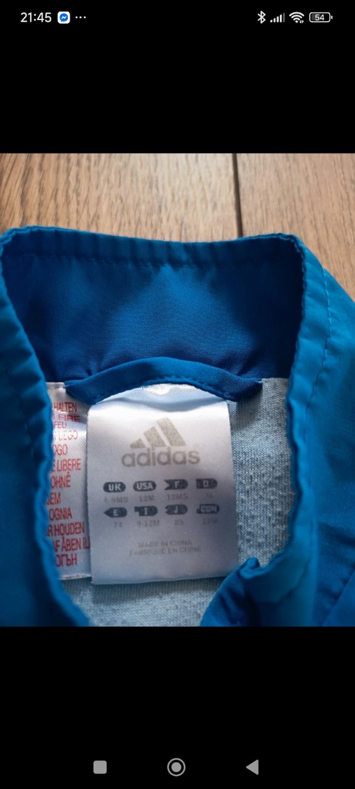 Ensemble Adidas veste et jogging 12 mois - photo numéro 4