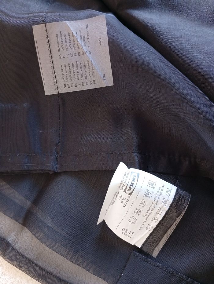 2 Rideaux Voilage noirs Ikea - photo numéro 7