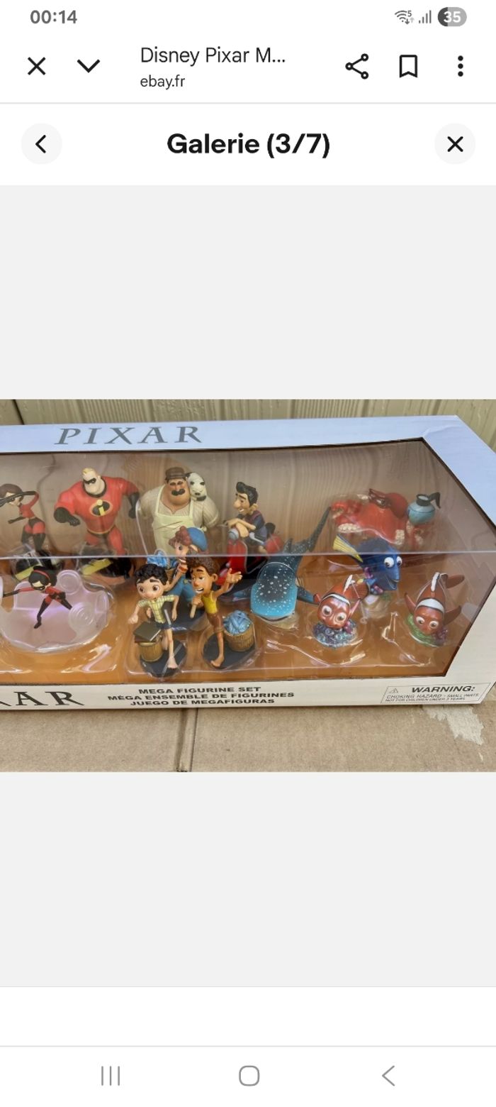 Playset malette de 20 personnages pixar disneyneuf - photo numéro 10