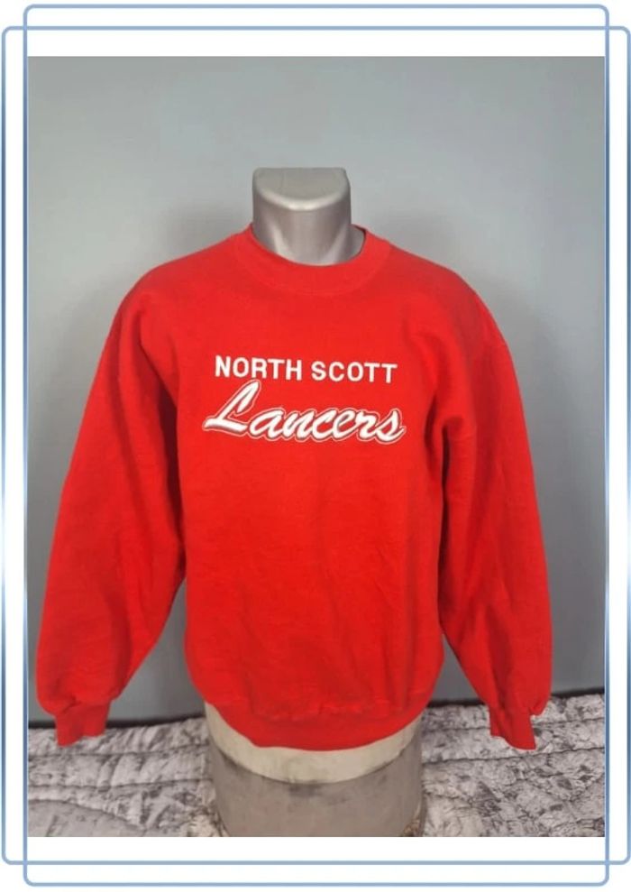 Sweat à col rond / crewneck homme / taille L rouge full brodé 249
