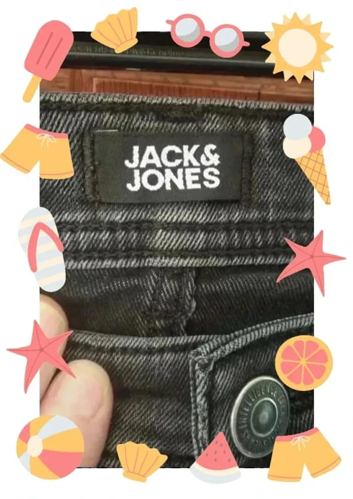Pantalon jeans gris garçon 14 ans - photo numéro 4